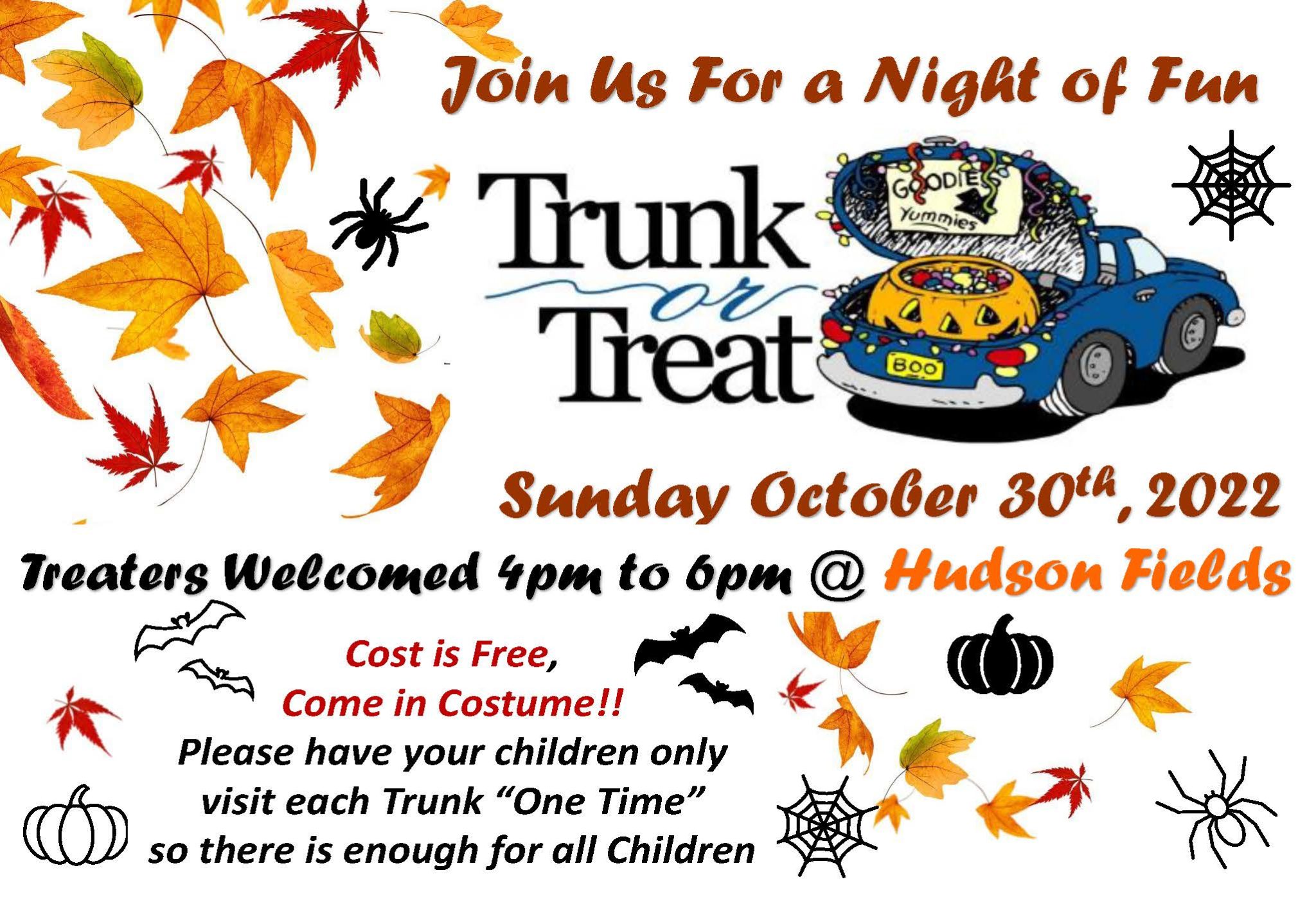 Trunk or Treat!! » Hudson Fields